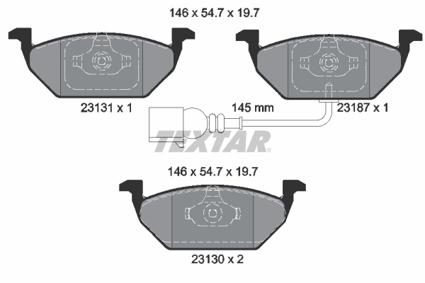 Placute frana TEXTAR 2313101
