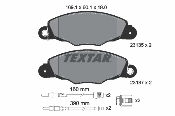 Placute frana TEXTAR 2313503