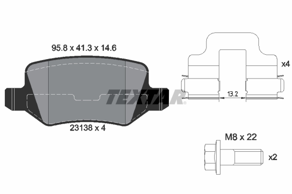 Placute frana TEXTAR 2313803