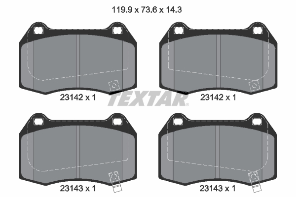 Placute frana TEXTAR 2314201