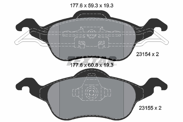 Placute frana TEXTAR 2315402