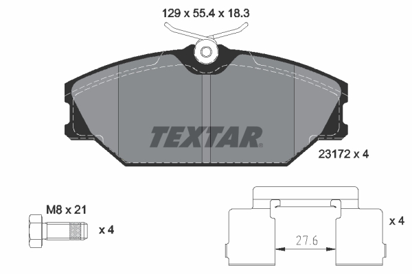 Placute frana TEXTAR 2317203