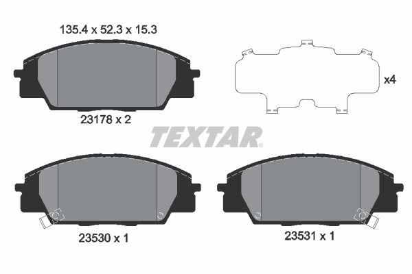 Placute frana TEXTAR 2317801