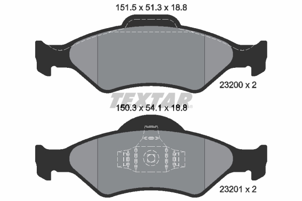 Placute frana TEXTAR 2320001