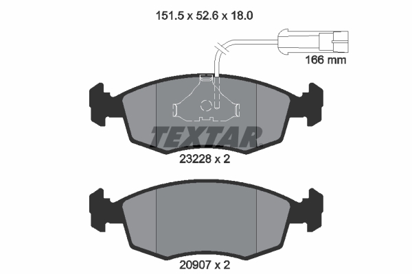 Placute frana TEXTAR 2322702
