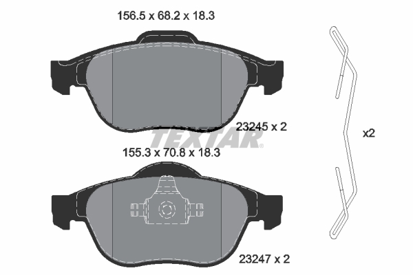 Placute frana TEXTAR 2324502