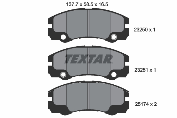 Placute frana TEXTAR 2325001