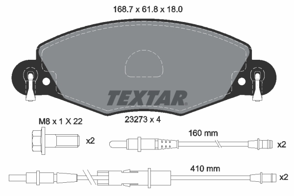 Placute frana TEXTAR 2327301