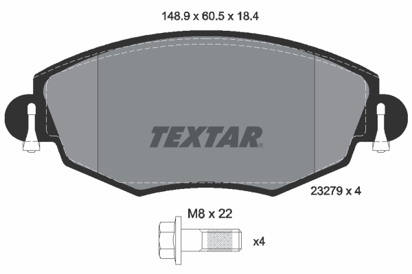 Placute frana TEXTAR 2327904
