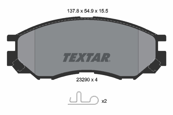 Placute frana TEXTAR 2329002