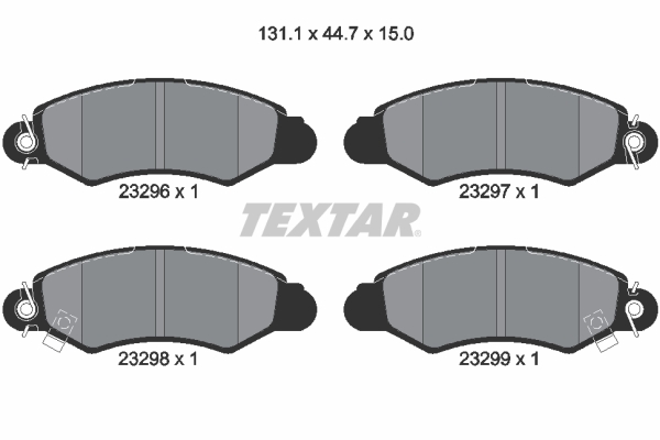Placute frana TEXTAR 2329601