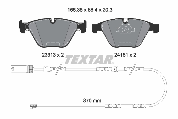 Placute frana TEXTAR 2331307