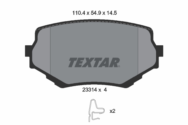 Placute frana TEXTAR 2331401