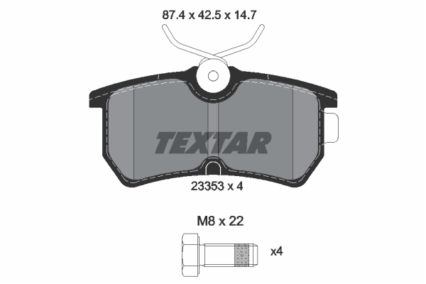 Placute frana TEXTAR 2335301