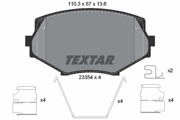 Placute frana TEXTAR 2335404