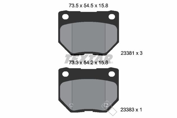 Placute frana TEXTAR 2338102