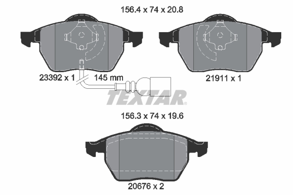 Placute frana TEXTAR 2339201