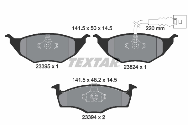 Placute frana TEXTAR 2339502