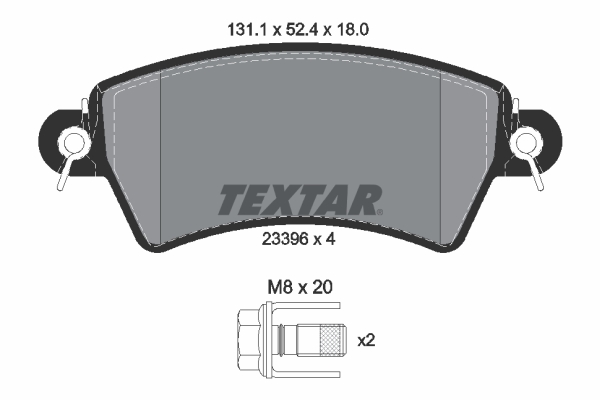 Placute frana TEXTAR 2339602