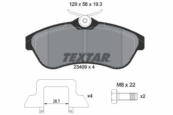 Placute frana TEXTAR 2340902