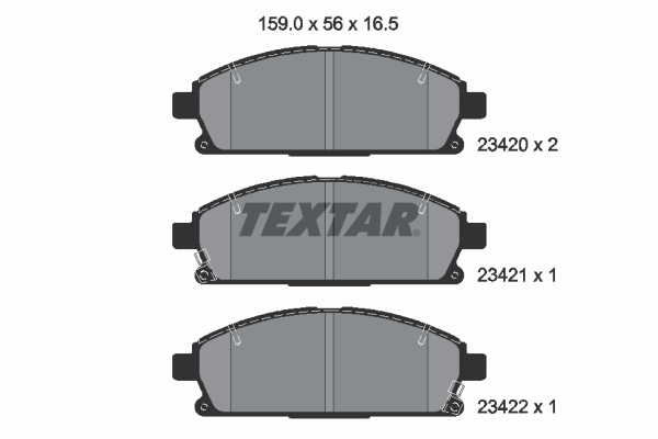 Placute frana TEXTAR 2342001