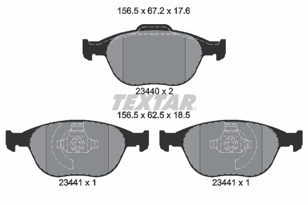 Placute frana TEXTAR 2344004