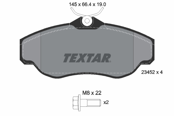 Placute frana TEXTAR 2345201