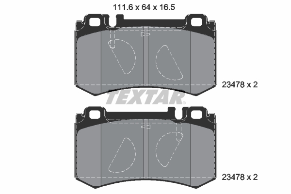 Placute frana TEXTAR 2347801