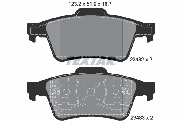 Placute frana TEXTAR 2348202