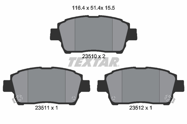 Placute frana TEXTAR 2351002