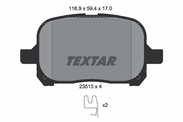 Placute frana TEXTAR 2351302