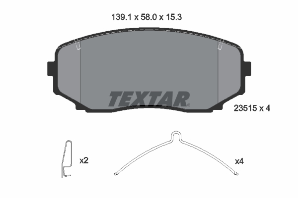 Placute frana TEXTAR 2351505