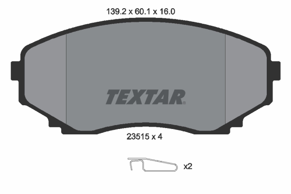 Placute frana TEXTAR 2351501