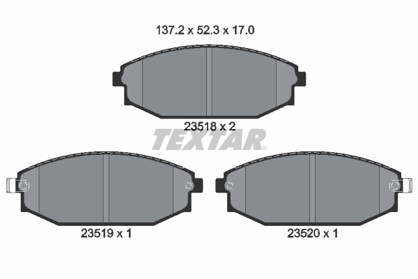 Placute frana TEXTAR 2351801