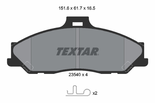 Placute frana TEXTAR 2354001