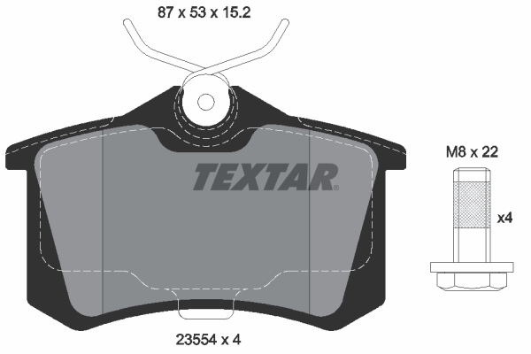 Placute frana TEXTAR 2355401