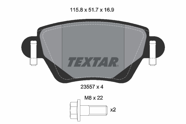 Placute frana TEXTAR 2355702