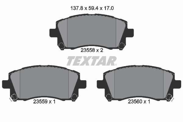 Placute frana TEXTAR 2355802