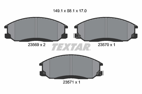 Placute frana TEXTAR 2356901
