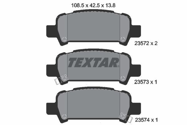 Placute frana TEXTAR 2357202
