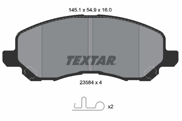 Placute frana TEXTAR 2358403