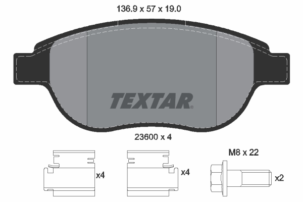 Placute frana TEXTAR 2360001