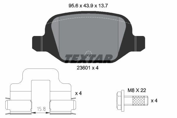 Placute frana TEXTAR 2360102