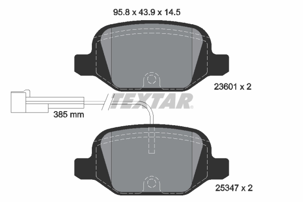Placute frana TEXTAR 2360104