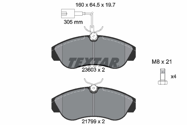Placute frana TEXTAR 2360301