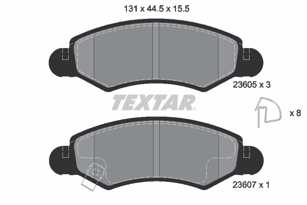 Placute frana TEXTAR 2360501
