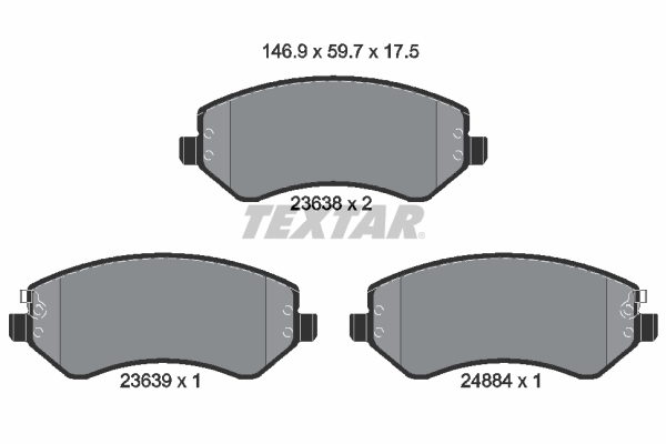 Placute frana TEXTAR 2363801