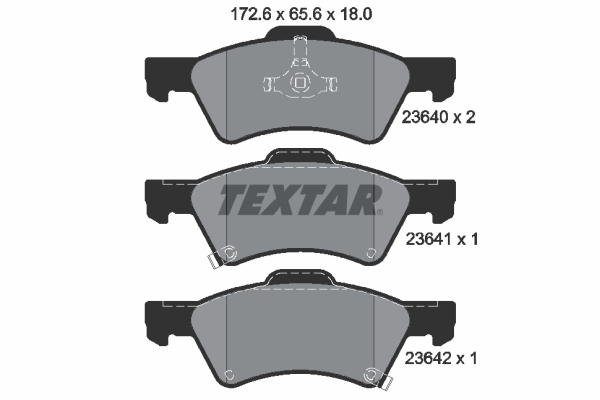 Placute frana TEXTAR 2364001