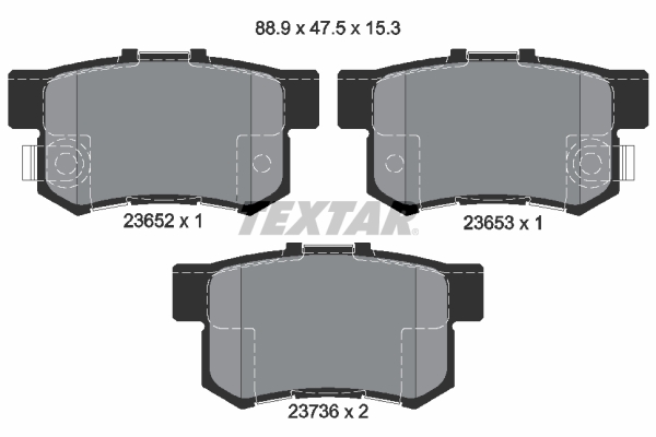Placute frana TEXTAR 2365201