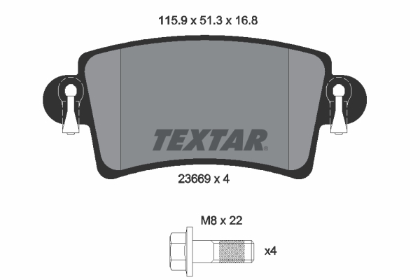 Placute frana TEXTAR 2366901